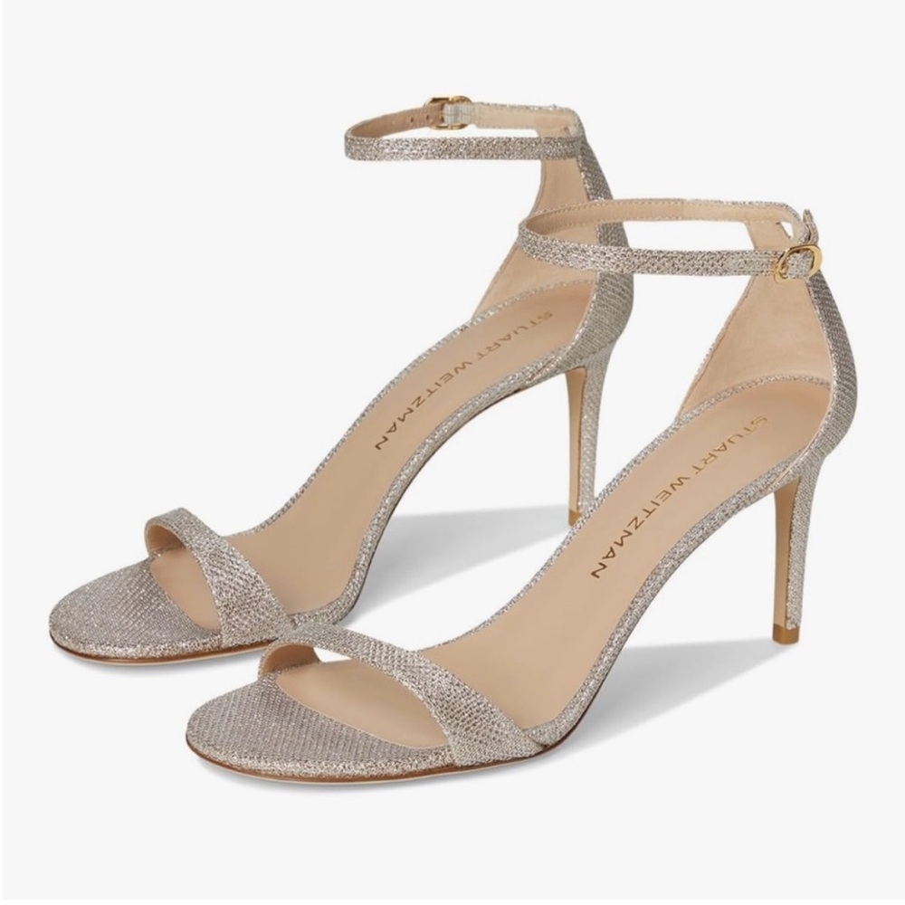 LAST DAY ON PM 11/30/25 Stuart Weitzman Silver Nudist Heels